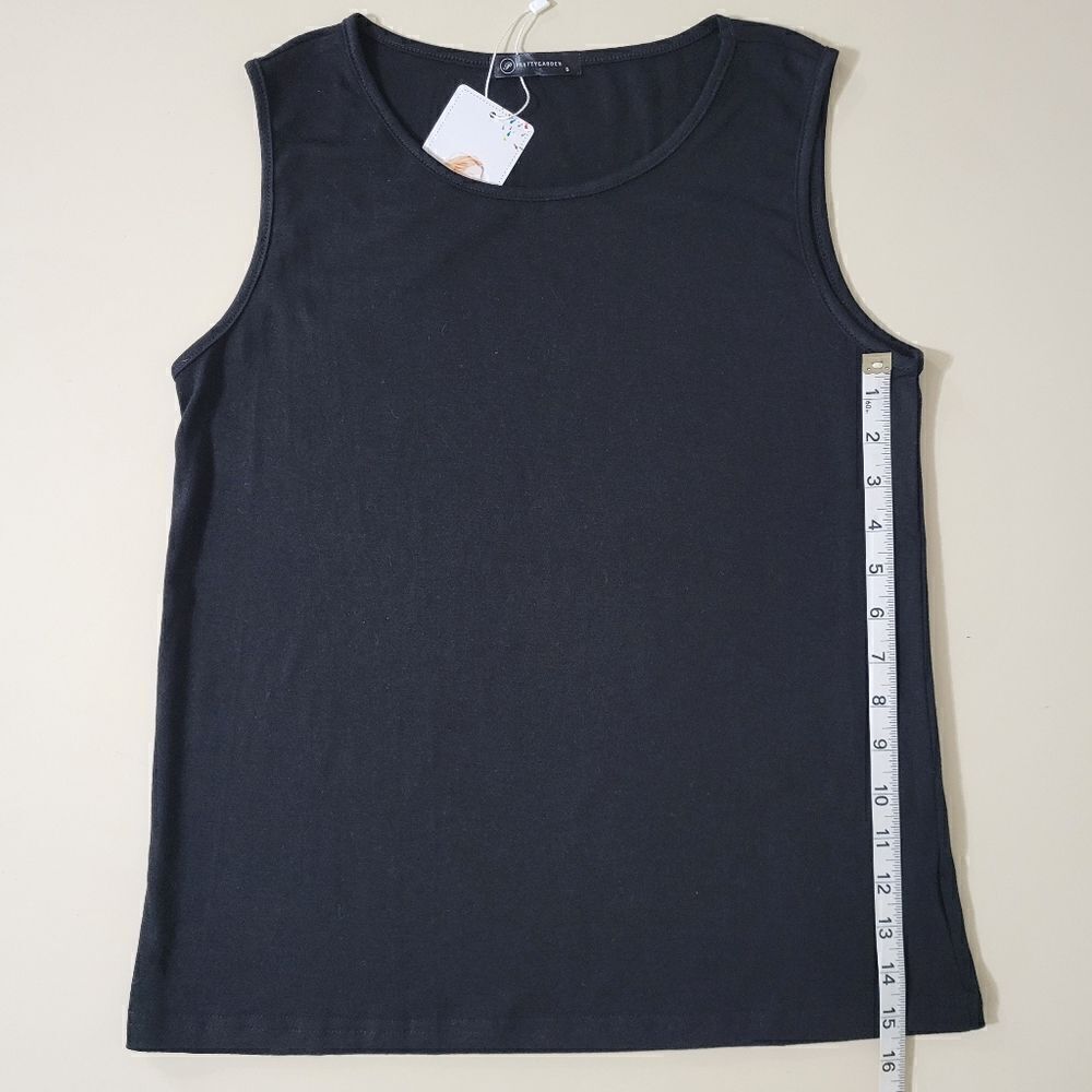 PrettyGarden Black Modern Shell Tank Top - Picture 7 of 12